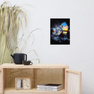 Interdimensional Fishing – Surreal Astronaut Poster Print